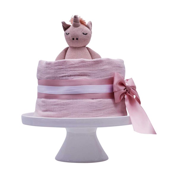 Windeltorte Einhorn, rosa