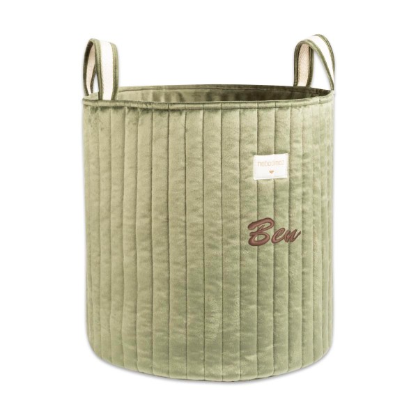 Toy Basket Savanna Velvet Olive Green