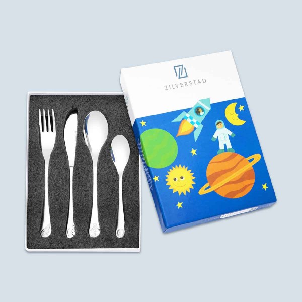 Children&#039;s cutlery set space, 4-piece