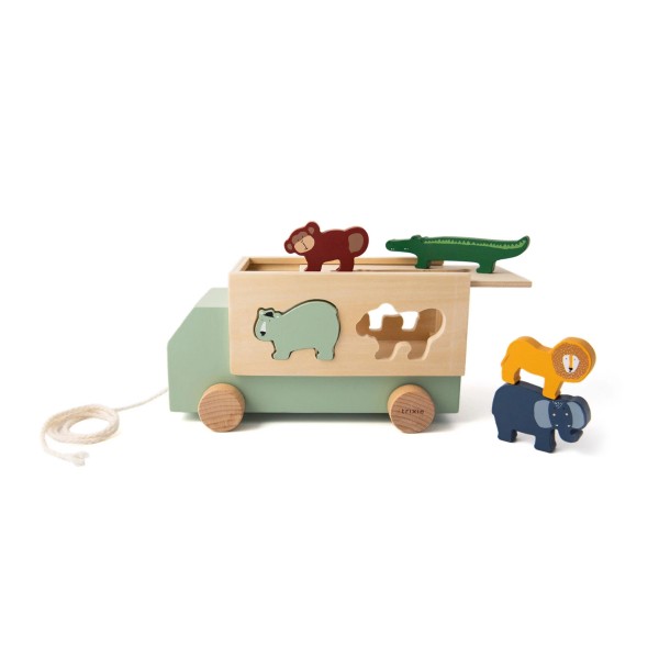 Pull Along Toy, Wooden Truck &#039;Safari&#039;