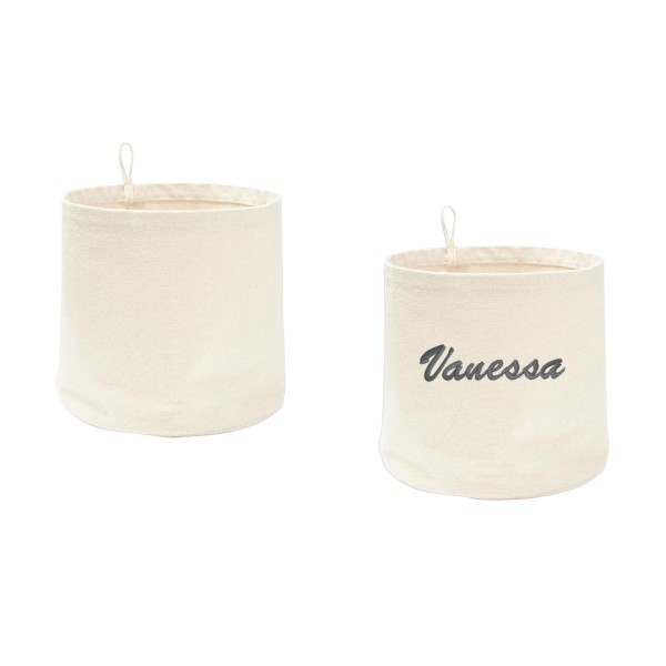 Paniers de rangement Blanc cassé, lot de 2