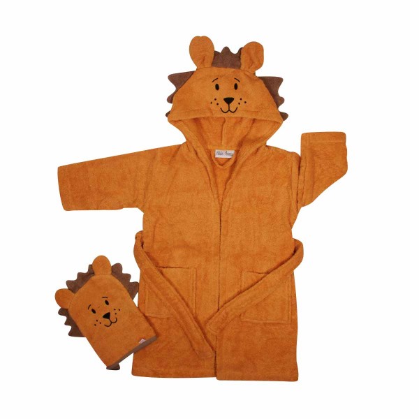 Children&#039;s gift set bathrobe, lion