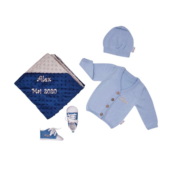 Baby Geschenkset For You, Blau &amp; Navy