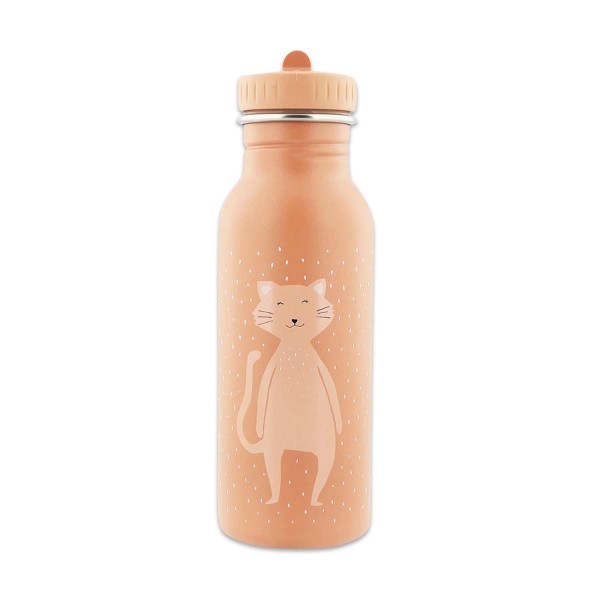 Kinder Trinkflasche Stahl gross Frau Katze 500ml