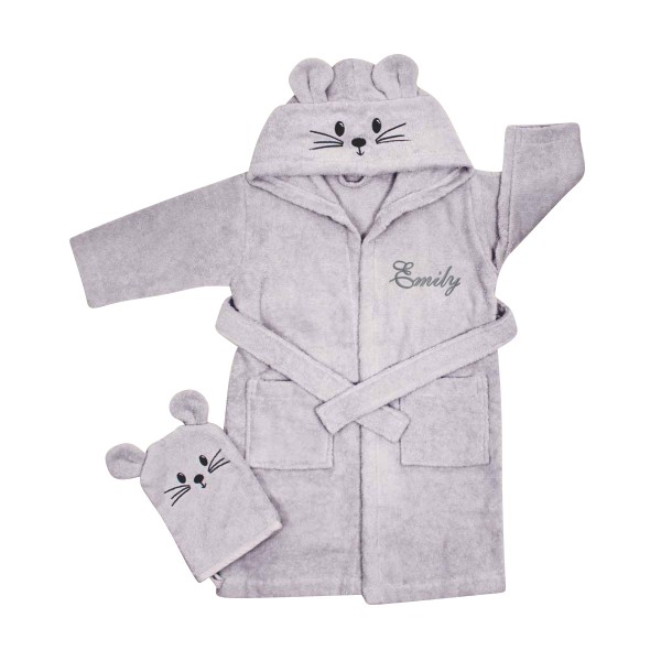 Babygeschenk Set Bademantel, Maus