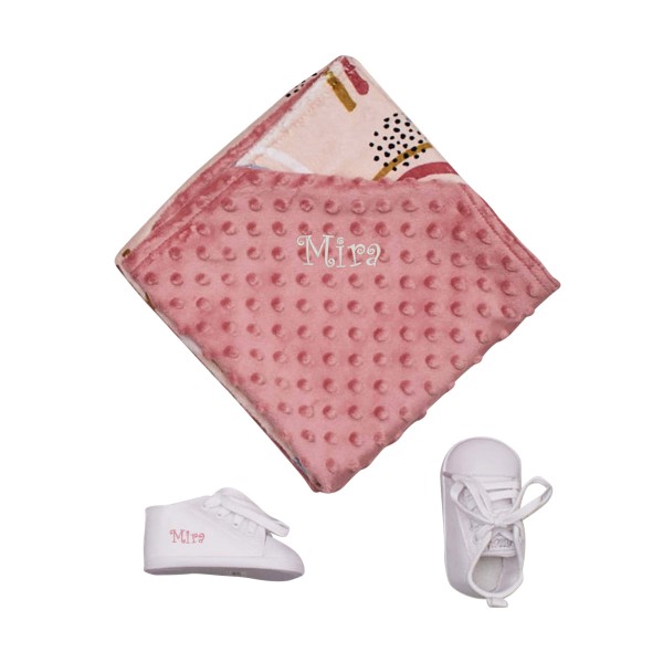 Baby Geschenkset Decke &amp; Schuhe