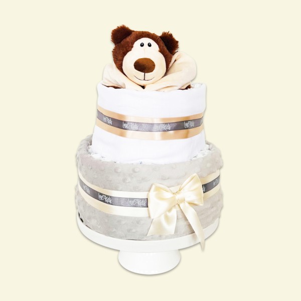 Nappy cake Bear Medium, Love Kids