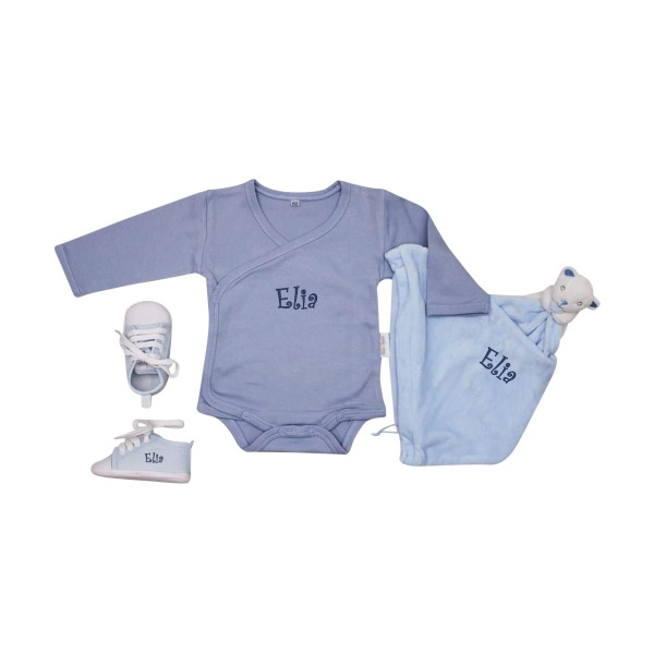 Babygeschenk Set Bär, Blau