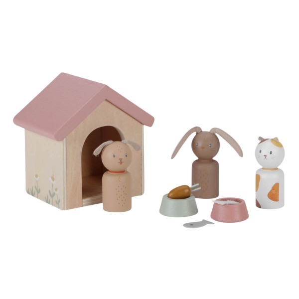 Set de jeu maison de poupées animaux domestiques