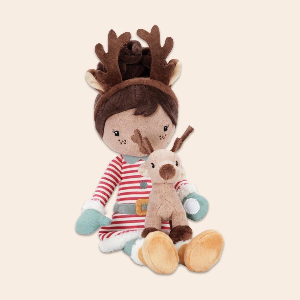 Cuddly doll Evi with reindeer 35cm