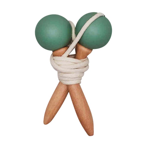 Skipping rope, wood, mint