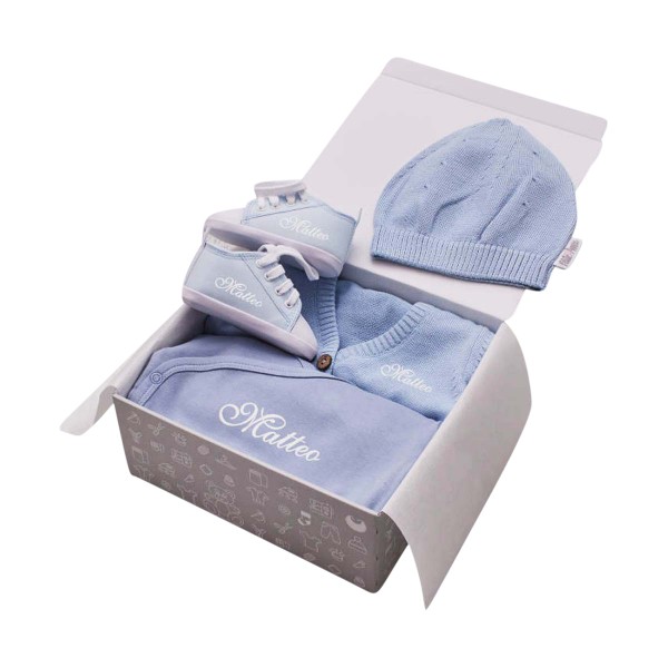 Coffret &quot;Essentiels&quot; - la tenue tout confort de bébé, bleu