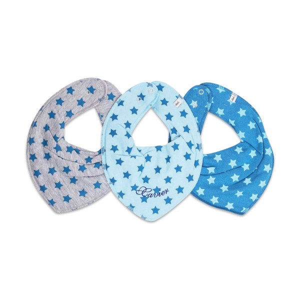 Neckcloth 3-Set, Blue stars