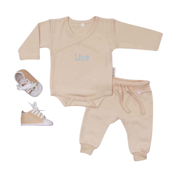 Geschenk zur Geburt 1.Outfit, Creme