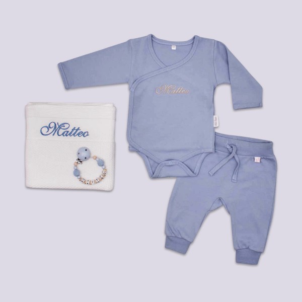 Komplettes Baby-Set, Classic Weiss & Blau, 1