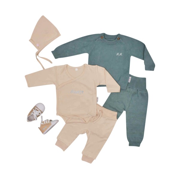 Babygeschenk Set Kleidung, Mint