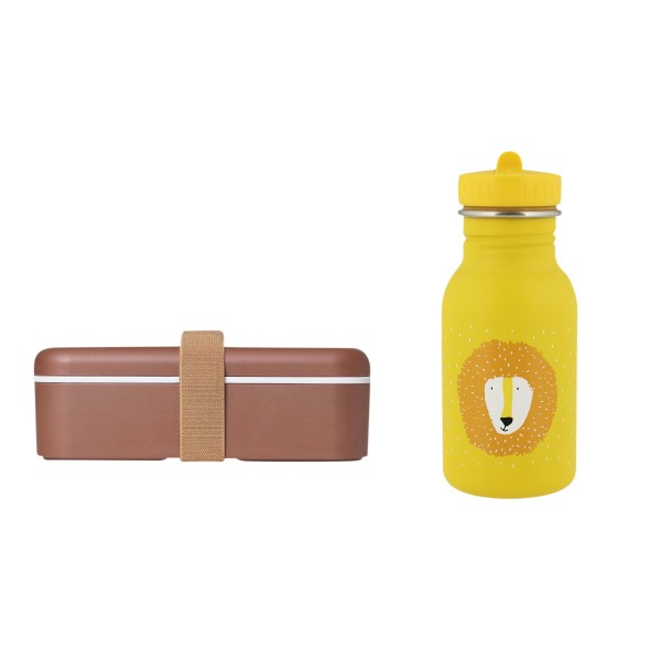 Children&#039;s drinking bottle &amp; lunchbox set, lion