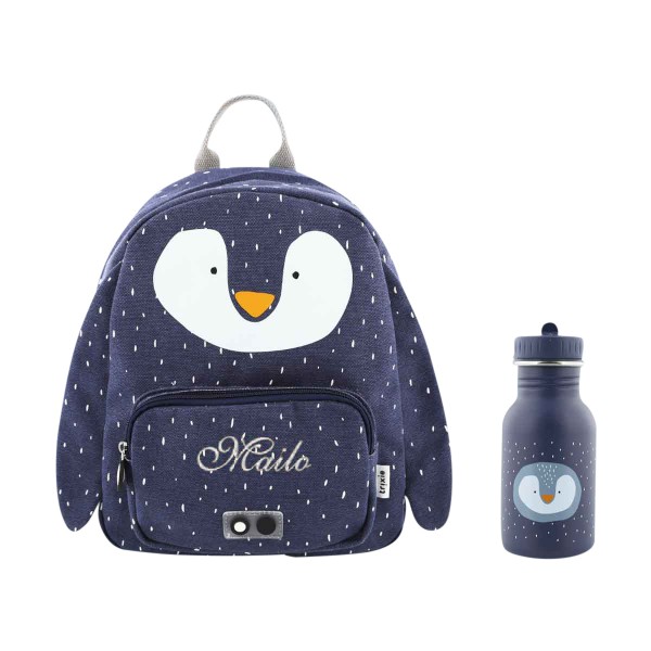 Rucksack &amp; Trinkflasche, Herr Pinguin