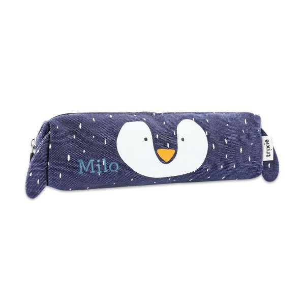 Etui für Stifte rund Herr Pinguin