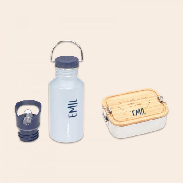 Kinder Trinkflasche &amp; Lunchbox Set, Blau