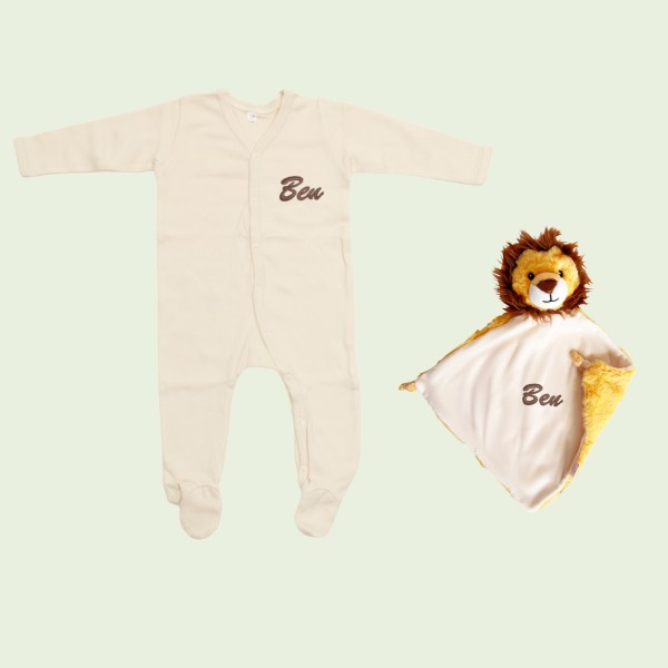 Babygeschenk Set &quot;Gute Nacht&quot;, Creme