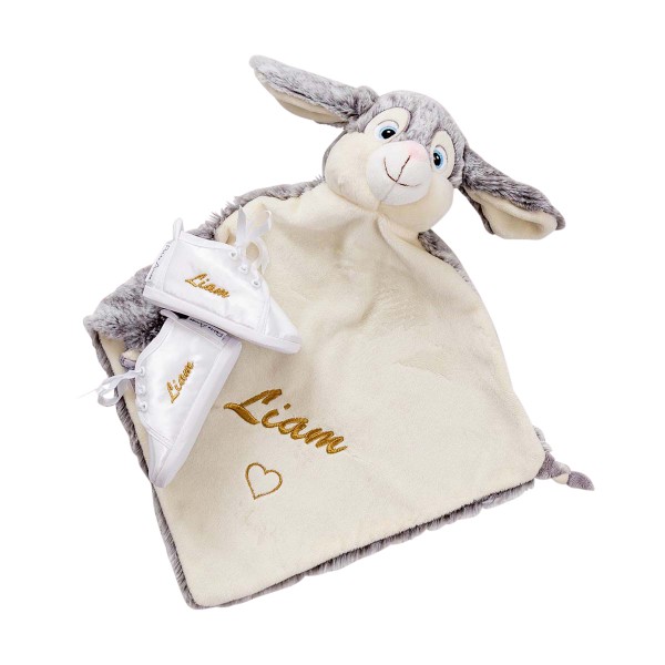 Doudou lapin &amp; chaussures en satin, lapin