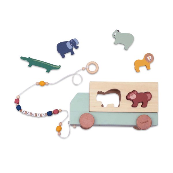 Pull Along Toy, Wooden Truck &#039;Safari&#039;