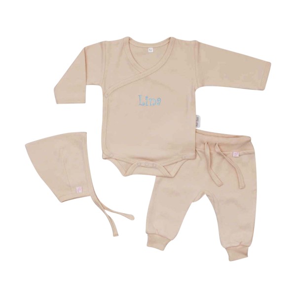 Coffret les &quot;Basiques&quot; - Ensemble body, pantalon et bonnet bébé, Ivoire, blanc crème