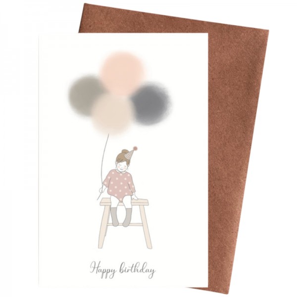 Carte de voeux, &quot;Happy Birthday&quot;, fille