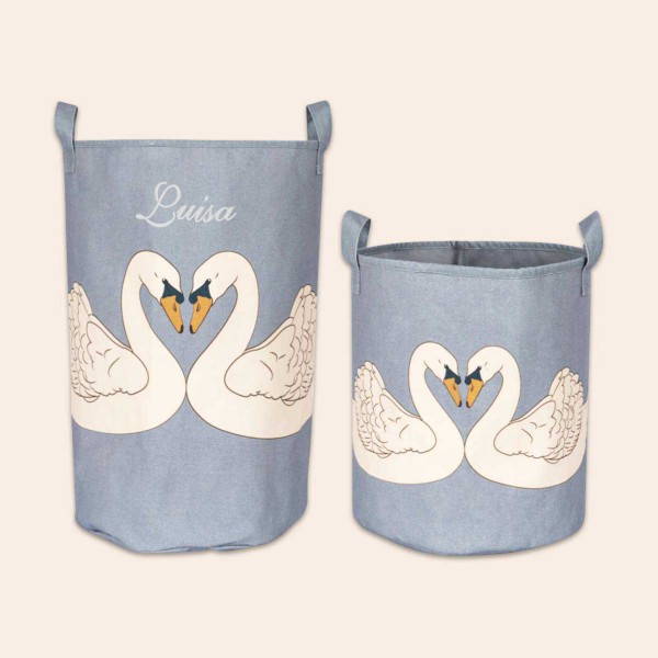 Toy baskets set of 2, swan, Konges Sløjd