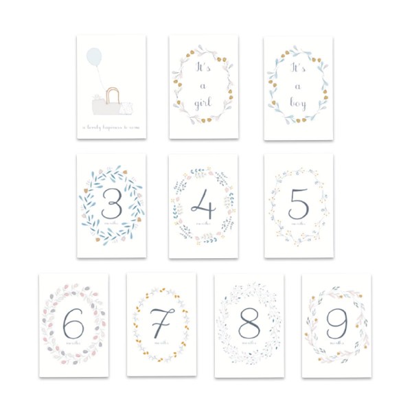 Milestone Cards 9 Months Pregnancy