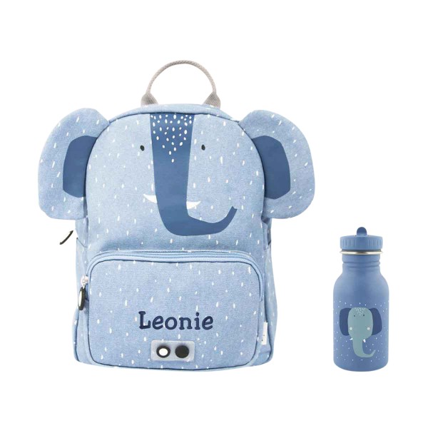 Rucksack &amp; Trinkflasche, Frau Elefant