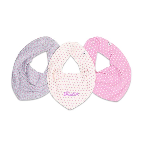 Neckcloth 3-Set, pink points