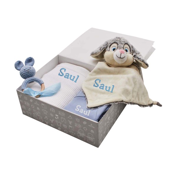 Baby gift set Sleep well, rabbit blue