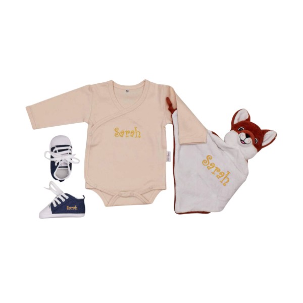 Babygeschenk Set Fuchs, Creme