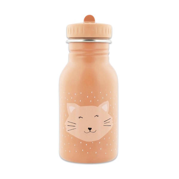 Kinder Trinkflasche Stahl klein Frau Katze 350ml