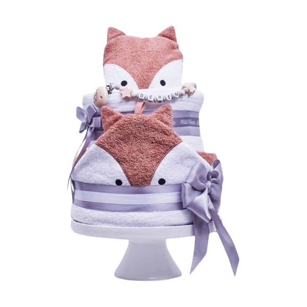 Diaper Cake Medium, bath time - Master Fox